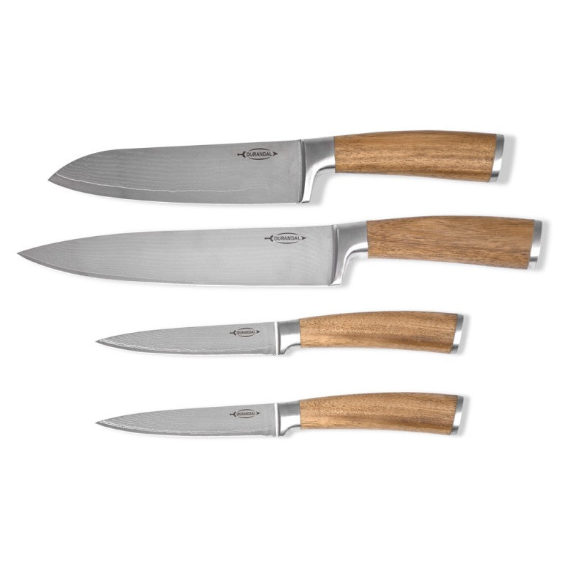 LÉGENDE Damast-Messer Santoku | Damastmesser Set | Premium Küchenmesser | Set